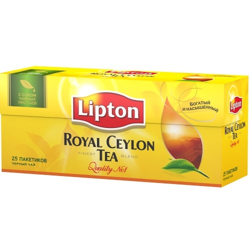 Чай "Lipton" (Липтон) Royal Ceylon черный 25пак 50г
