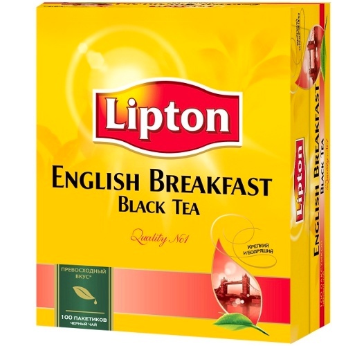 Чай "Lipton" (Липтон) English Breakfast черный 100пак х 2г (200г)