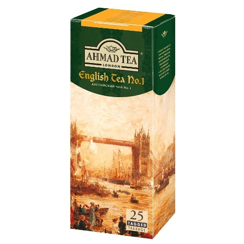 Чай "Ahmad Tea" (Ахмад Ти) English (Английский) №1 черный с легким ароматом бергамота 25пак х 2г