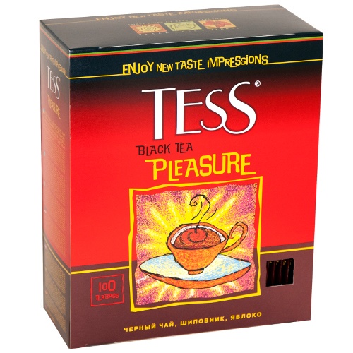 Чай "Tess" (Тесс) Pleasure черный байховый шиповник яблоко 100пак х 1