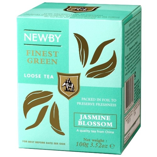 Чай "Newby" (Ньюби) Цветок жасмина зеленый 100г карт.коробка