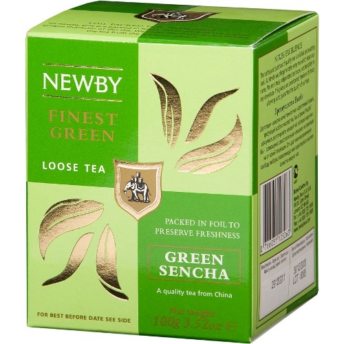 Чай "Newby" (Ньюби) Зеленая сенча зеленый листовой 100г карт.коробка
