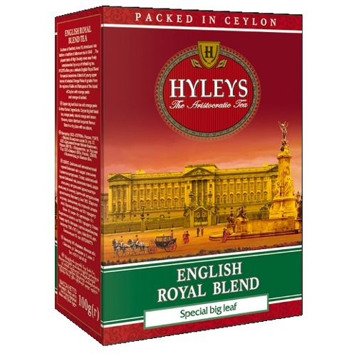 Чай "Hyleys" (Хэйлис) Английский Королевский Купаж (особокрупнолистовой) черный с ароматом цитрусовых и цедрой апельсина 100 г карт/пач