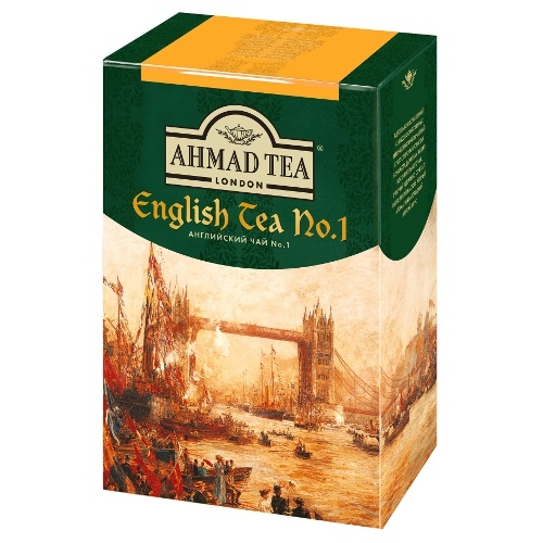 Чай "Ahmad Tea" (Ахмад Ти) English (Английский) №1 черный с легким ароматом бергамота 90г карт/уп
