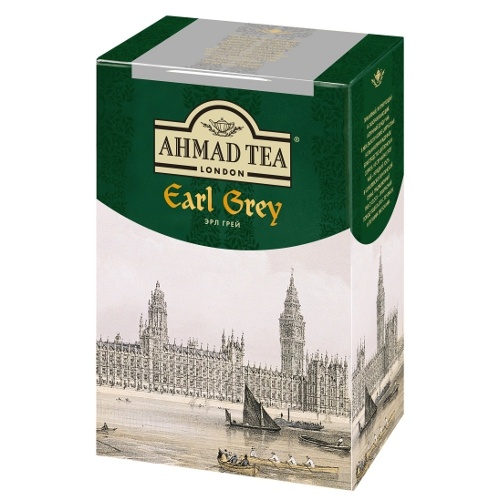 Чай "Ahmad Tea" (Ахмад Ти) Earl Grey Эрл Грей черный с бергамотом листовой 90г кар/упак
