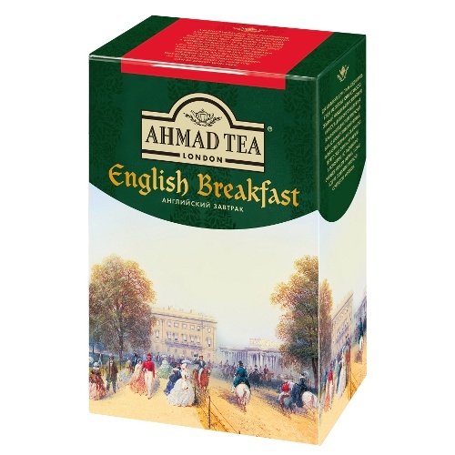 Чай "Ahmad Tea" (Ахмад Ти) English Breakfast Английский завтрак черный листовой 90г карт/уп
