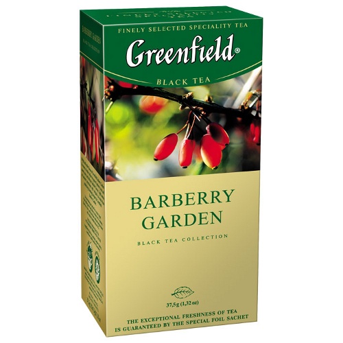 Чай "Greenfield" (Гринфилд) Barberry Garden индийский черный с ягодами барбариса 25пак по 1