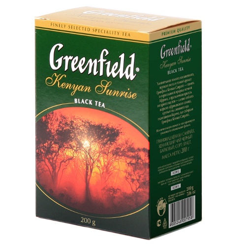 Чай "Greenfield" (Гринфилд) Kenyan Sunrise кенийский черный байховый листовой сорт Букет 200г карт/уп