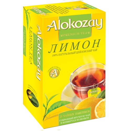 Чай "Alokozay" (Алокозай) черный с лимоном 25пак в конвертах