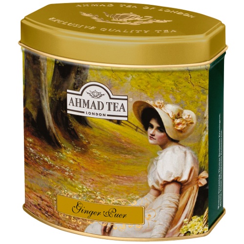 Чай "Ahmad Tea" (Ахмад Ти) Ginger Puer Имбирный Пуэр черный 85г ж/б