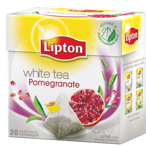 Чай "Lipton" (Липтон) Pomegranate белый с корками граната 20 пирамидок х 1