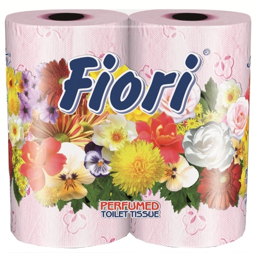 Туалетная бумага "Aster" (Астер) Fiori розовая 3-сл 4-рул (150л)