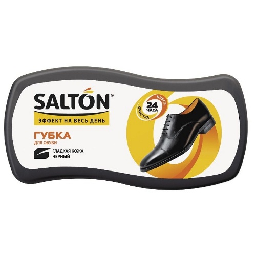 Губка для обуви "Salton" (Салтон) Волна для гладкой кожи с норковым маслом черный