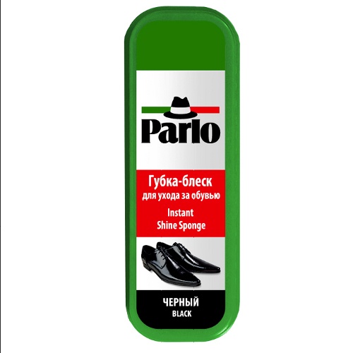 Губка для обуви "Parlo" (Парло) блеск черный