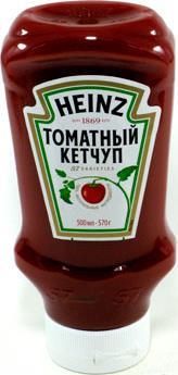 Кетчуп Heinz томатный в вертикальной упаковке