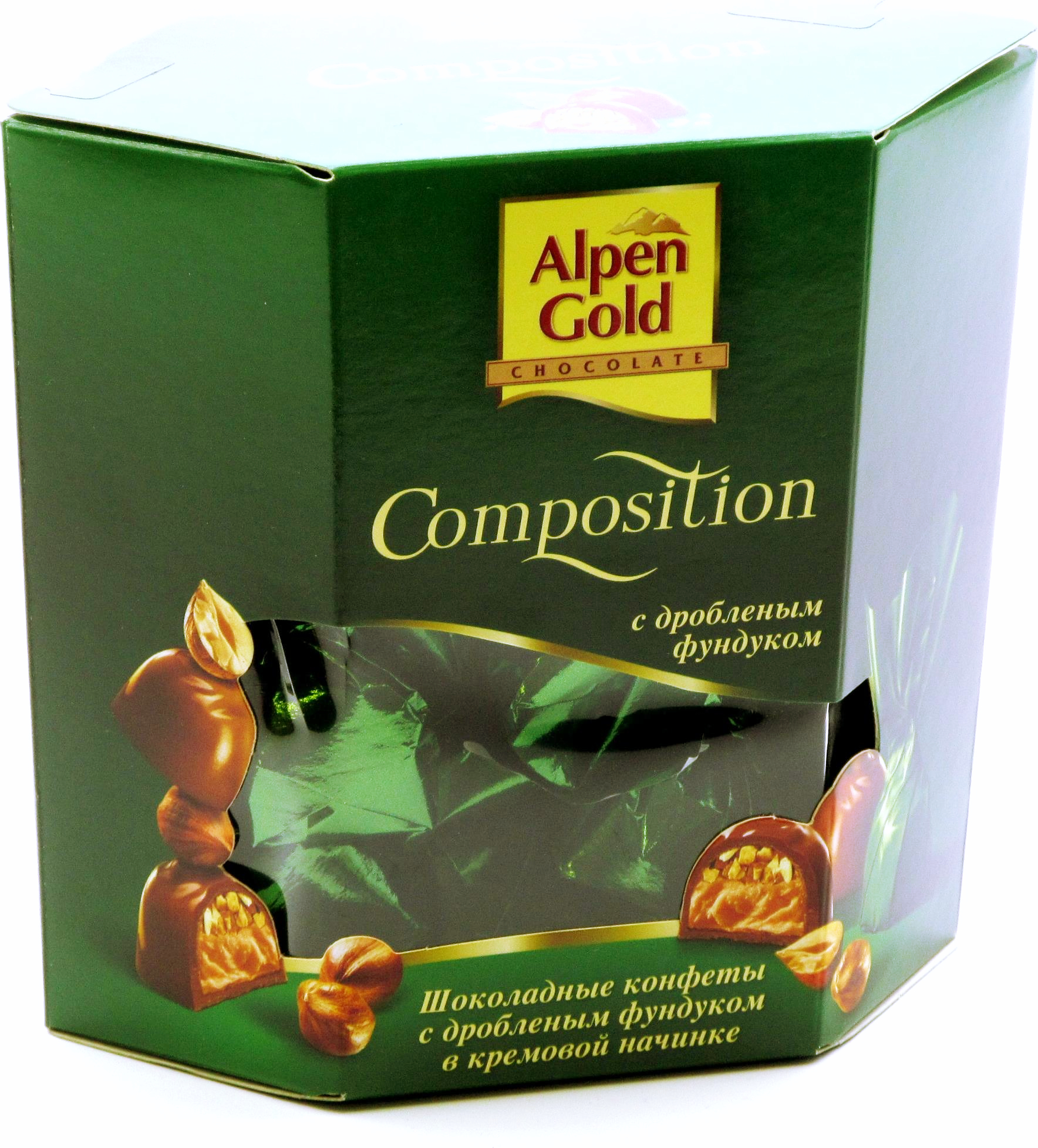 Шоколадные конфеты Alpen Gold Composition с дроблёным фундуком