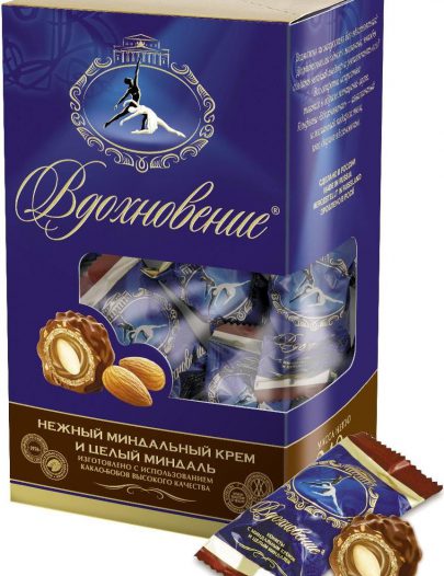 Шоколадные конфеты Бабаевские Вдохновение с миндалём