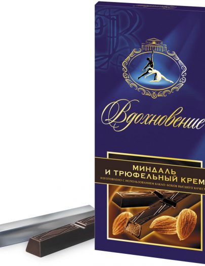 Шоколад Бабаевский Вдохновение с трюфельным кремом и миндалем