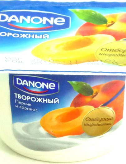 Творожок Danone персик-абрикос