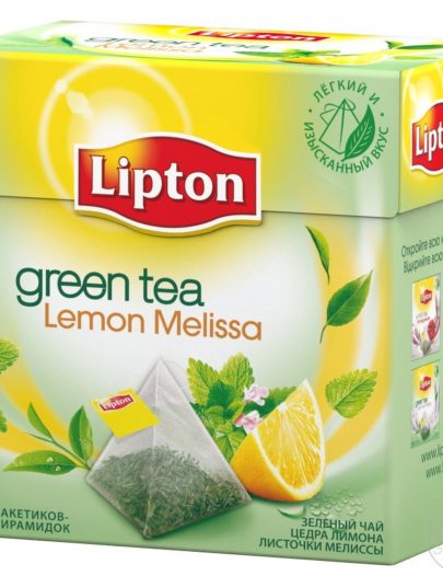 Чай Lipton зеленый лимон-мята