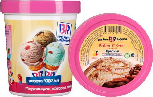 Мороженое Baskin Robbins пралине