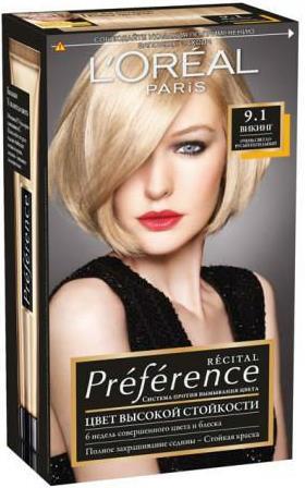 Краска L'Oreal Preference для волос 9.1 Викинг