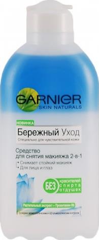 Молочко Garnier Skin Naturals Бережный Уход для снятия макияжа