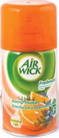 Освежитель воздуха Airwick сменный аэрозоль Анти-Табак апельсин и бергамот