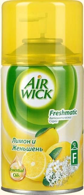 Освежитель воздуха Airwick сменный флакон лимон и женшень