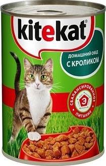 Корм для кошек Kitekat Домашний Обед с кроликом