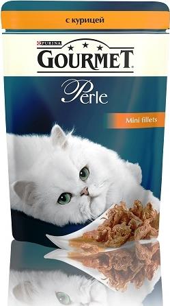 Корм для кошек Gourmet Perle мини-филе курица