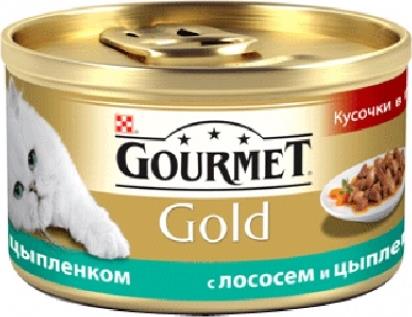 Корм для кошек Gourmet Gold лосось и цыпленок
