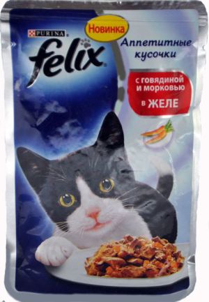 Корм для кошек Felix с говядиной