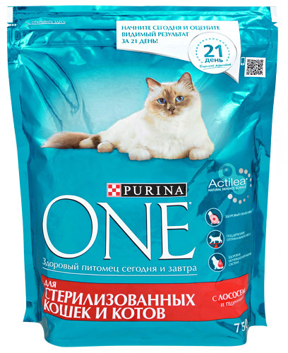 Корм для кошек Purina One лосось для стерилизованных кошек