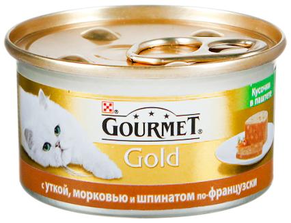 Корм для кошек Gourmet Gold с уткой по-французски