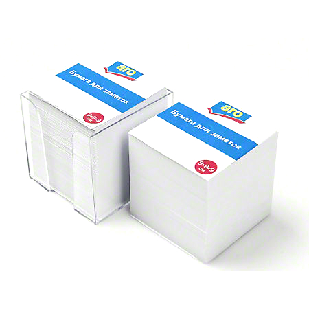 Бумага для записей Aro белая в пластиковой упаковке 9 х 9 х 9 см