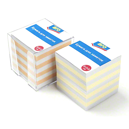 Бумага для записей Aro цветная в пластиковой упаковке 9 х 9 х 9 см