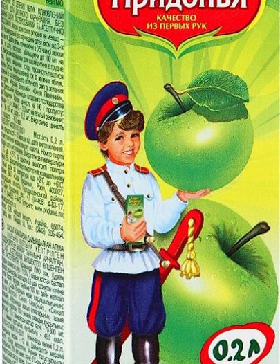 Сок Сады Придонья зеленое яблоко с 3 месяцев