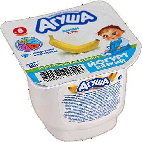 Йогурт Агуша банан 2