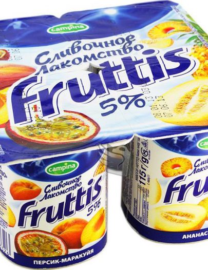 Продукт йогуртный Fruttis 5% персик-маракуйа