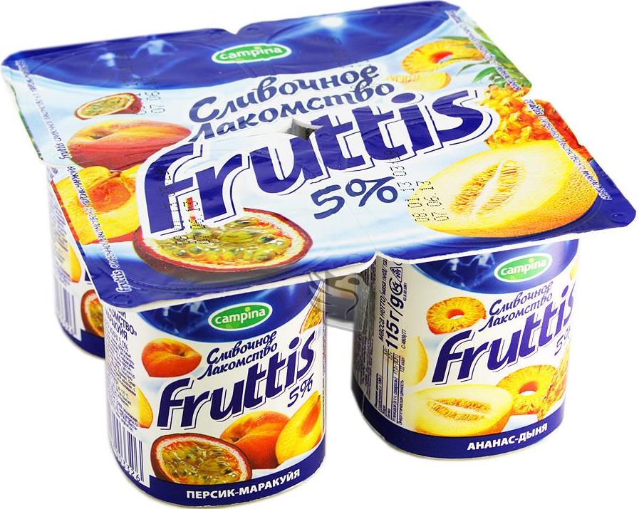 Продукт йогуртный Fruttis 5% персик-маракуйа