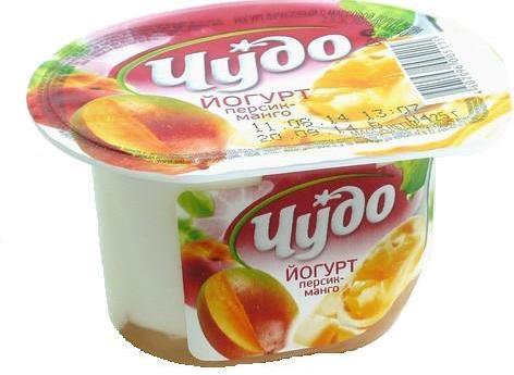 Йогурт Чудо персик-манго с джемом 2