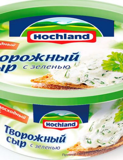 Сыр Hochland творожный с зеленью