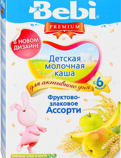 Каша Bebi Premium фруктово-злаковое ассорти с 6 месяцев