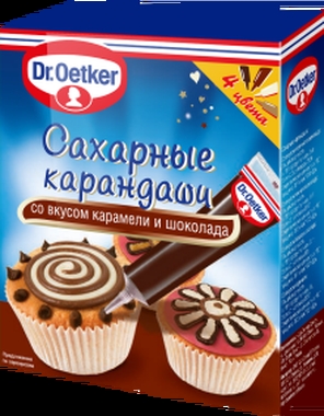 Карандаши Dr.Oetker со вкусом карамели и шоколада