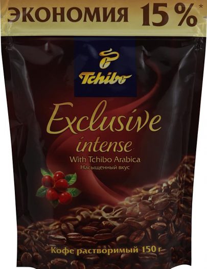 Кофе Tchibo Exclusive intense растворимый пакет