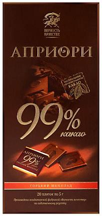 Шоколад Априори Горький 99% какао