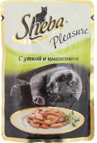 Корм для кошек Sheba Pleasure c уткой и цыпленком