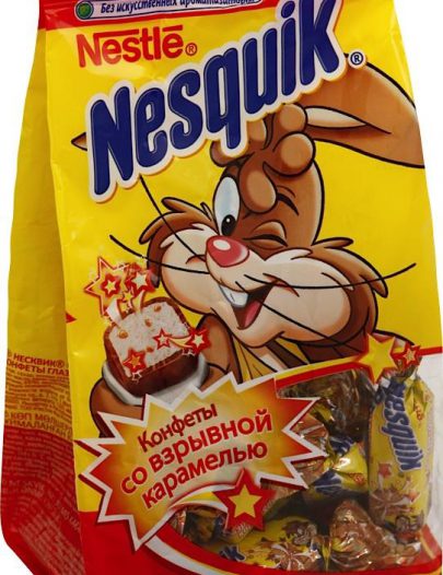Конфеты Nestle Nesquik глазированные со взрывной карамелью