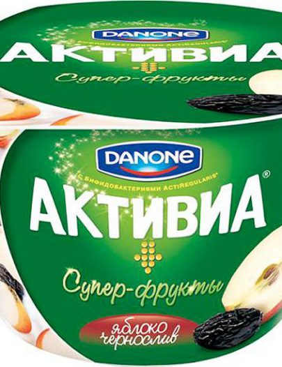 Биойогурт Danone Активиа Супер-фрукты Яблоко-чернослив 2